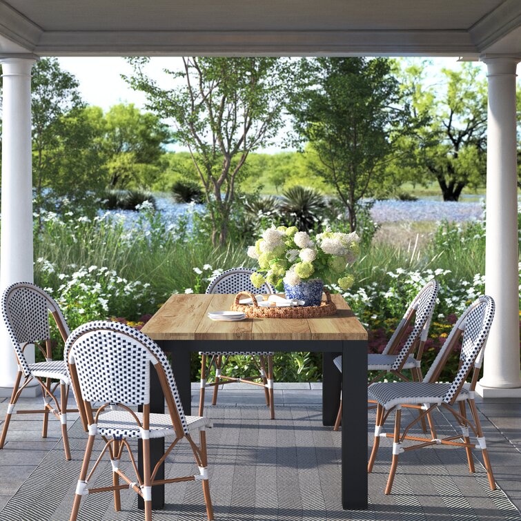 Black rectangle deals outdoor dining table